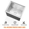 Black-Silver Stainless Steel Drop-In Ice Bin with Drain & Lid
